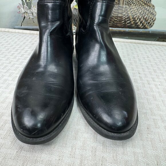 Tommy Hilfiger Black Leather Knee-High Boots 7.5 - Picture 4 of 9